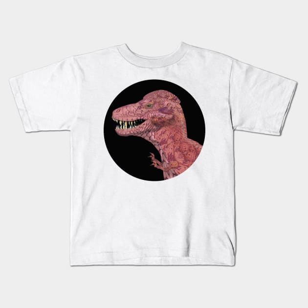 T-Rex Kids T-Shirt by Wickedcartoons